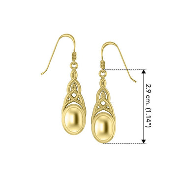 Danu Solid Gold Celtic Knotwork Earrings GER553 - Jewelry